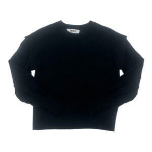 DKNY Black Crewneck Sweater Knit Long‎ Sleeve Top Size Small